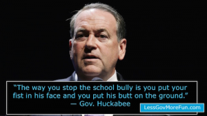 Huckabee bully fist ground school