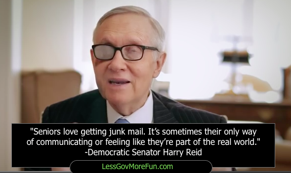 Harry Reid junk mail senior dumbest things ever said democrat